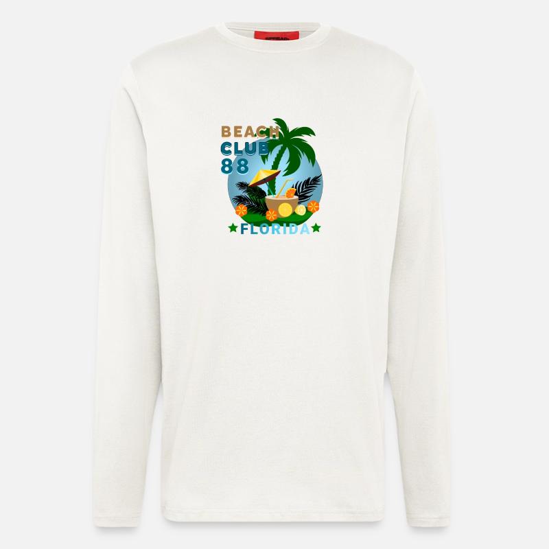 BEACH CLUB Florida - Langarmshirt - made by SPREAD  - OFF WHITE