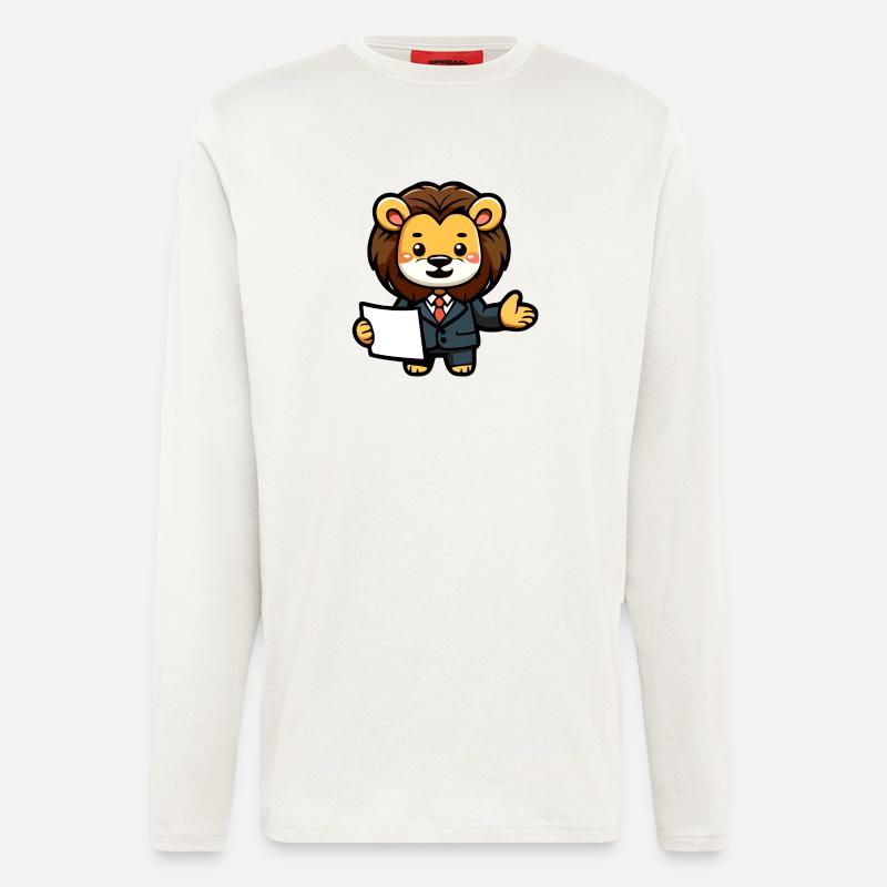 Der Unternehmenslöwe - Langarmshirt - made by SPREAD  - OFF WHITE