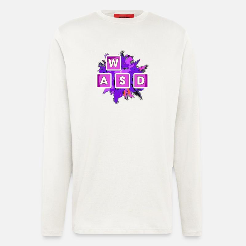 WASD Splash Gaming Blöcke - Langarmshirt - made by SPREAD  - OFF WHITE