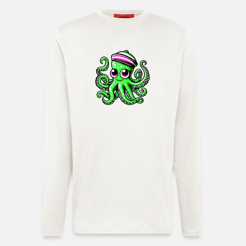Krake - Langarmshirt - made by SPREAD  - OFF WHITE