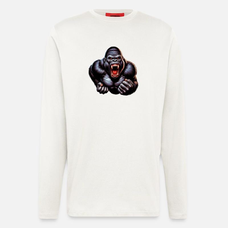 Gorilla - Langarmshirt - made by SPREAD  - OFF WHITE