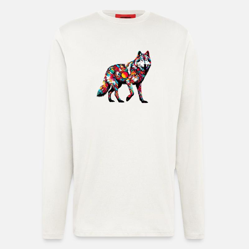 Wolf - Longsleeve - made by SPREAD  - OFF WHITE