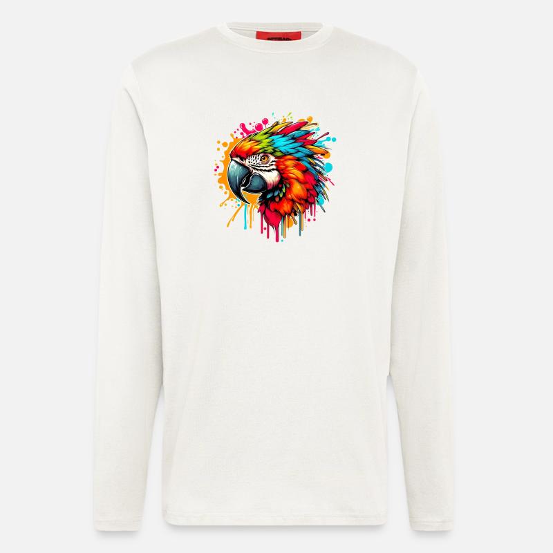 Papagei - Langarmshirt - made by SPREAD  - OFF WHITE