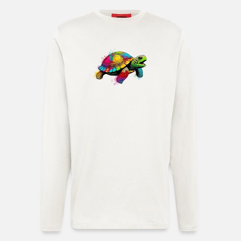 Schildkröte - Langarmshirt - made by SPREAD - OFF WHITE