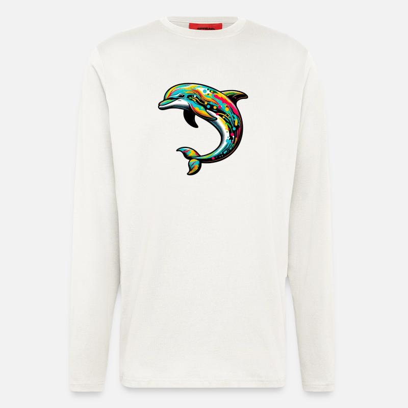 Delfin - Langarmshirt - made by SPREAD  - OFF WHITE