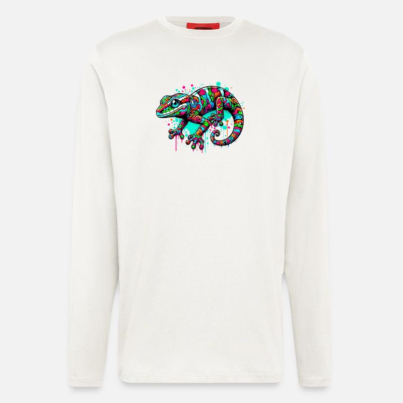 Gecko - Langarmshirt - made by SPREAD - OFF WHITE