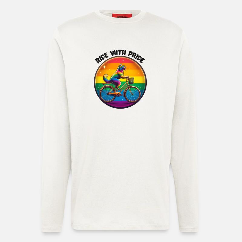 Fahren Sie mit Stolz - Langarmshirt - made by SPREAD  - OFF WHITE