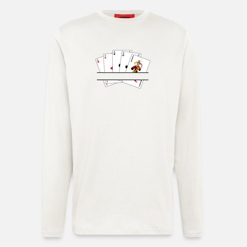 Fünffaches Textbanner - Langarmshirt - made by SPREAD  - OFF WHITE