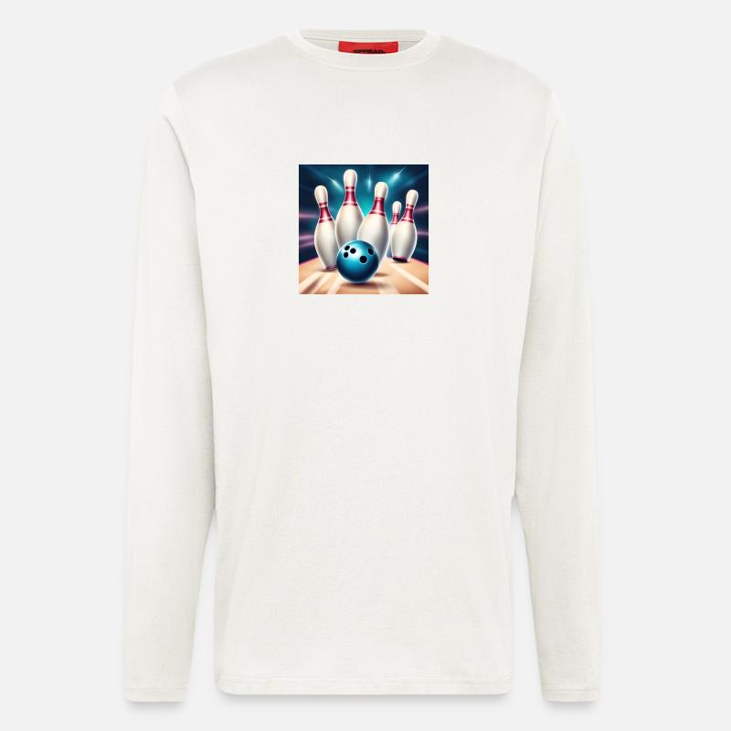 Bowling, Bowlingbahn, Bowling - Langarmshirt - made by SPREAD  - OFF WHITE