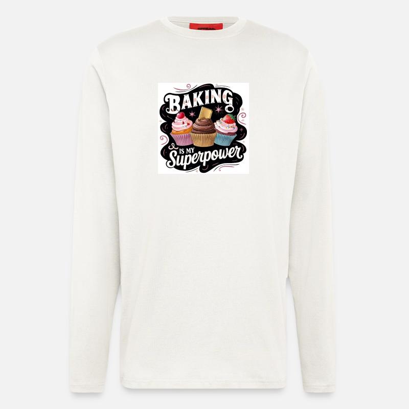 Bäcker-Superpower-Design - Langarmshirt - made by SPREAD  - OFF WHITE