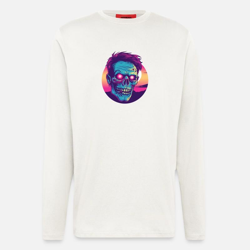 Zombie synthwave 2 - Longsleeve - made by SPREAD  - OFF WHITE