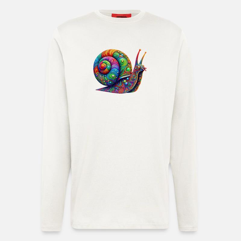 Schnecke - Langarmshirt - made by SPREAD - OFF WHITE