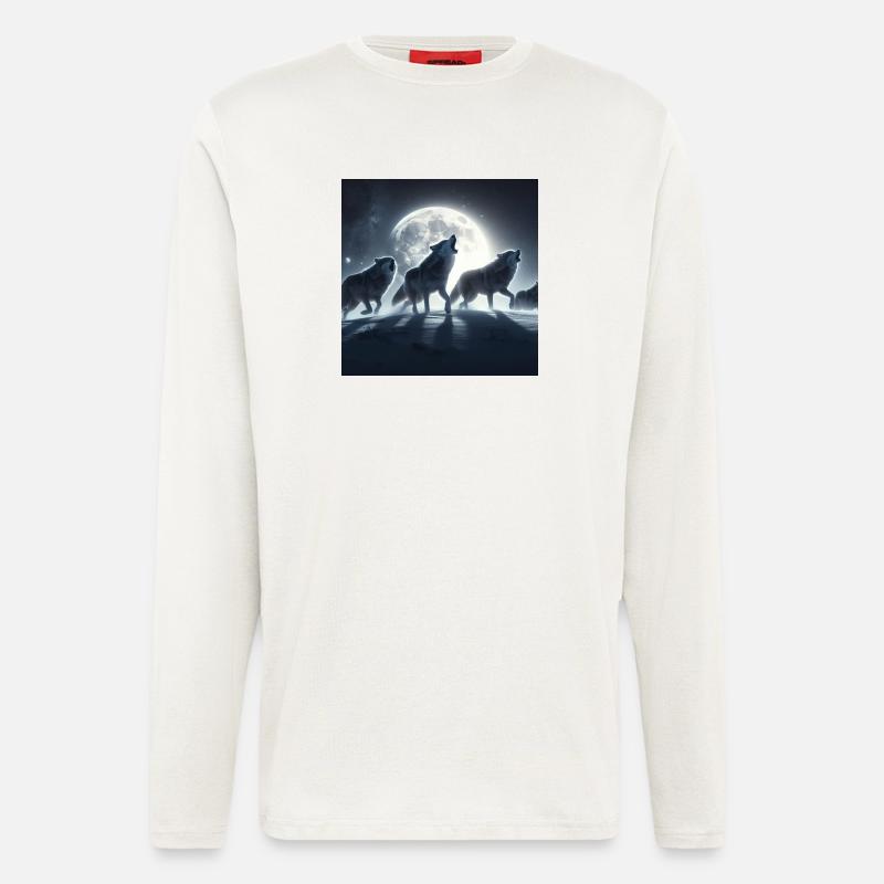 Das Heulen der Wölfe - Langarmshirt - made by SPREAD  - OFF WHITE