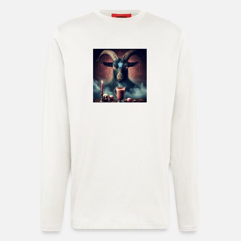 Satan anrufen - Langarmshirt - made by SPREAD - OFF WHITE