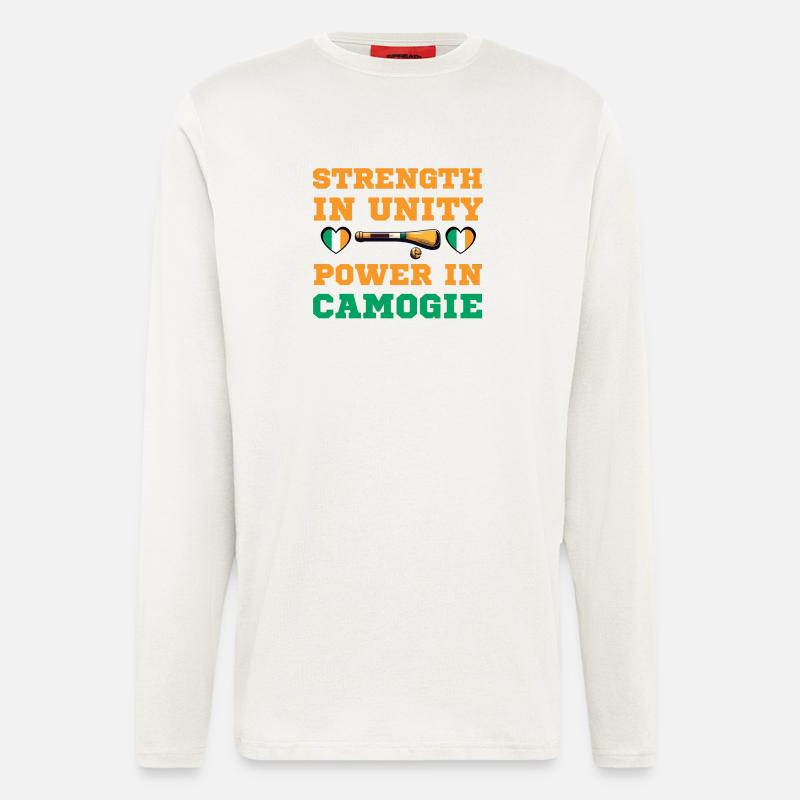 Strength in unity, power in Camogie - Longsleeve - made by SPREAD  - OFF WHITE