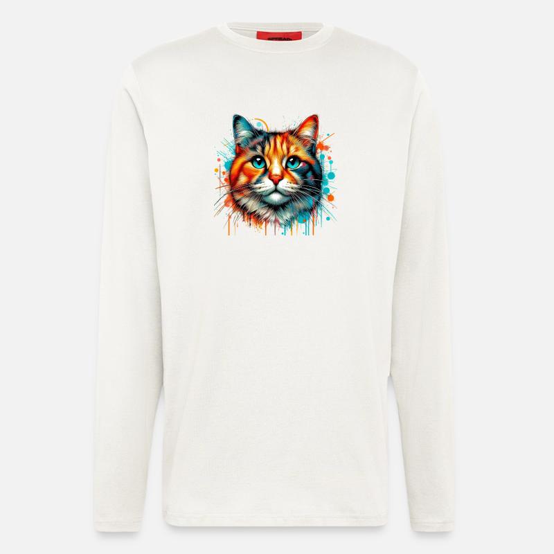 Katze - Langarmshirt - made by SPREAD  - OFF WHITE