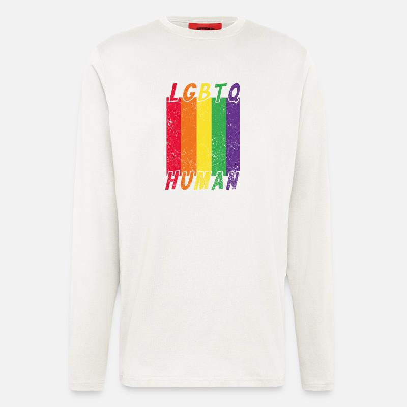 LGBTQ Human - Langarmshirt - made by SPREAD - OFF WHITE