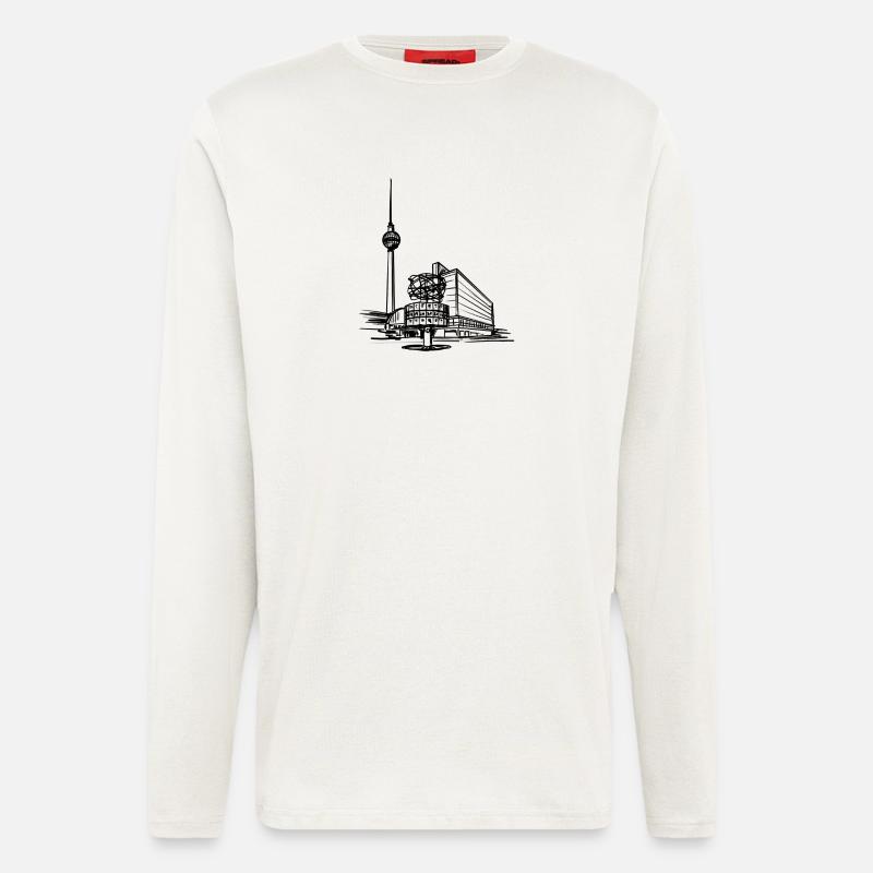 Berlin - Alex/TV Tower - Longsleeve - made by SPREAD - OFF WHITE