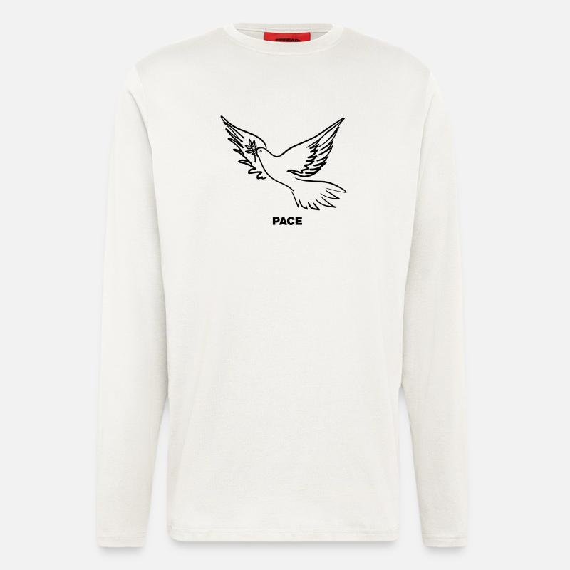 PACE - Friedenstaube - Langarmshirt - made by SPREAD - OFF WHITE
