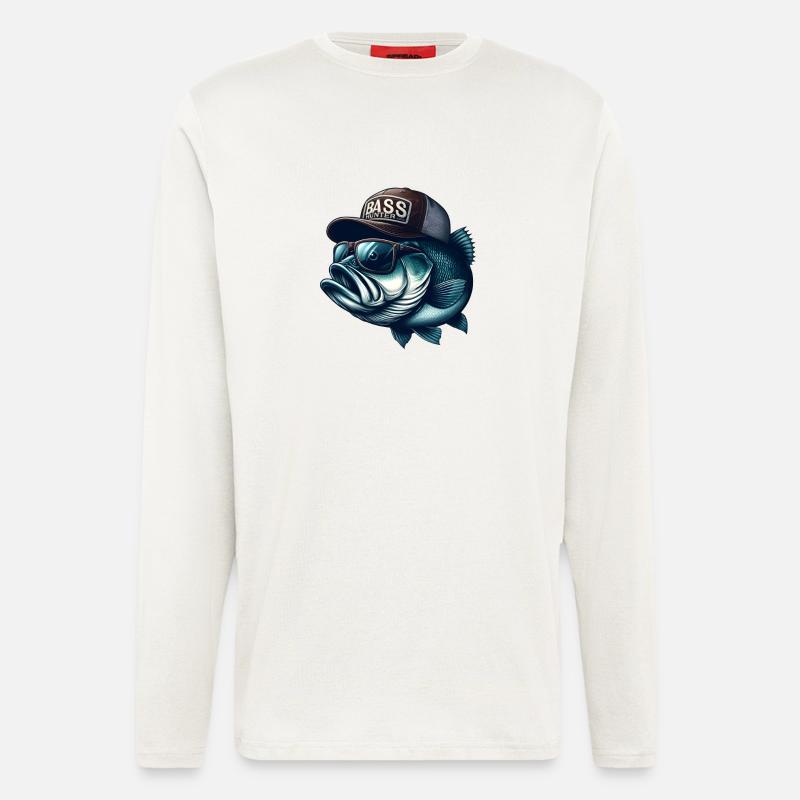 Gestreifter Barschjäger - Langarmshirt - made by SPREAD  - OFF WHITE