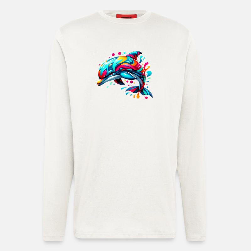 Delfin - Langarmshirt - made by SPREAD - OFF WHITE