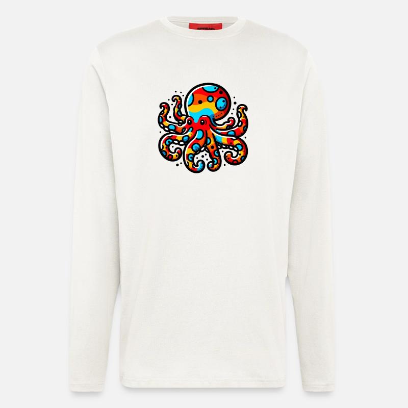 Krake - Langarmshirt - made by SPREAD  - OFF WHITE