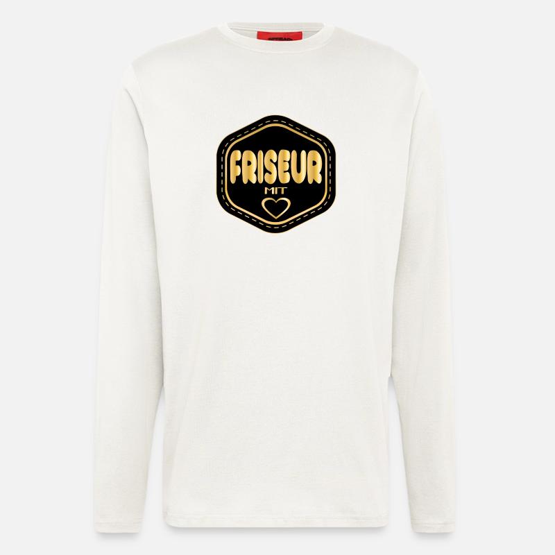 FRISEUR MIT HERZ - Langarmshirt - made by SPREAD  - OFF WHITE