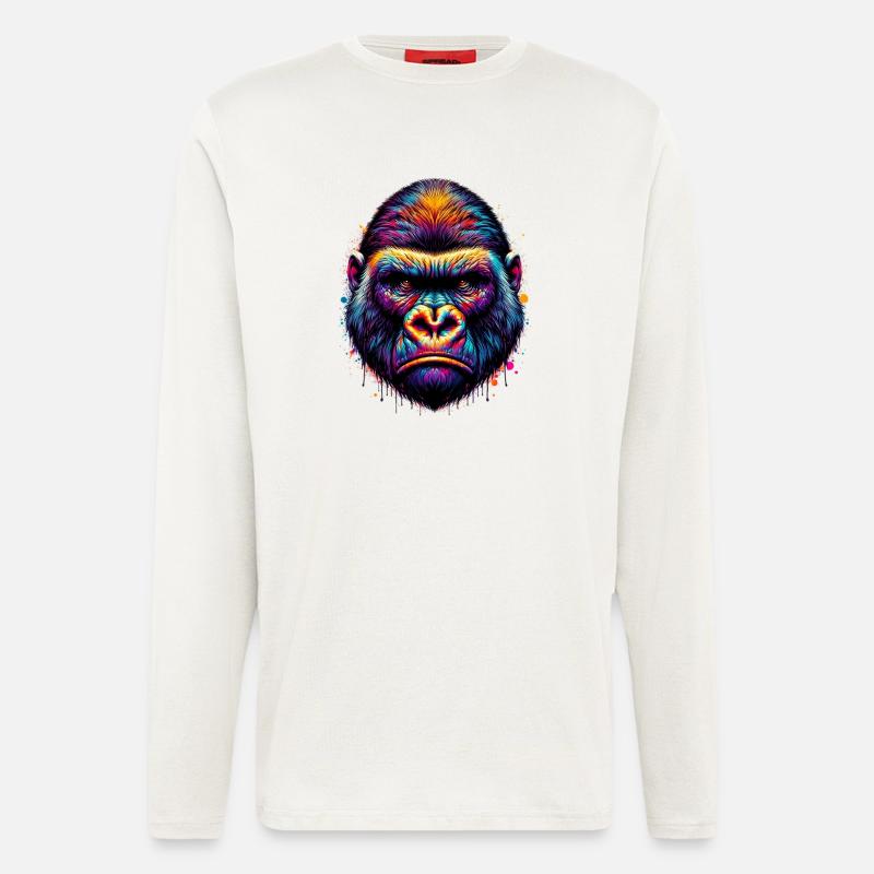 Gorilla - Langarmshirt - made by SPREAD  - OFF WHITE