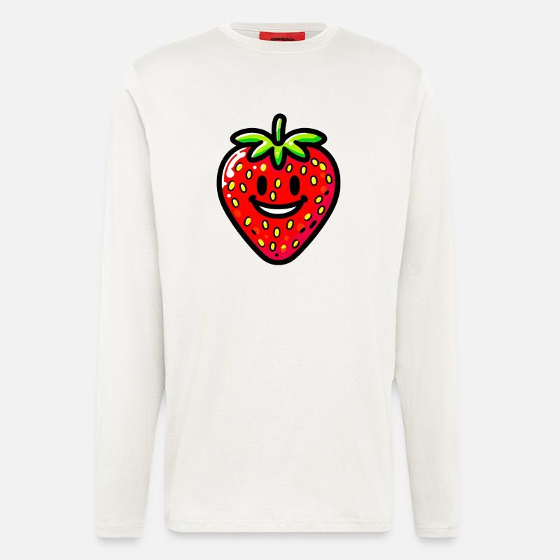 Erdbeer-Erdbeeren - Langarmshirt - made by SPREAD  - OFF WHITE