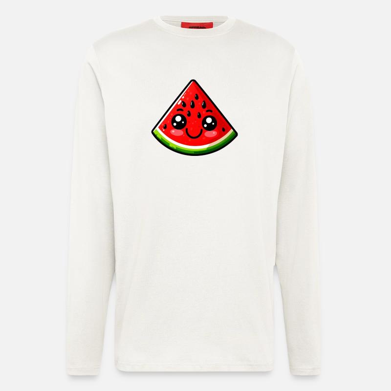 Wassermelone Wassermelonen - Langarmshirt - made by SPREAD  - OFF WHITE