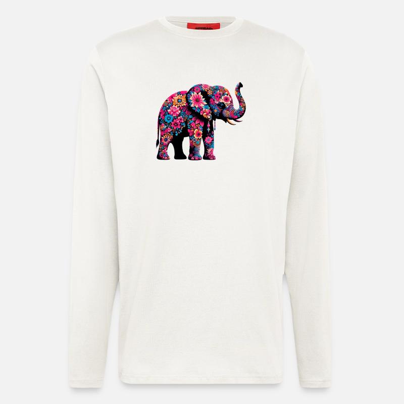 Elefant - Langarmshirt - made by SPREAD  - OFF WHITE