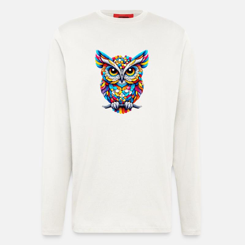 Eule - Langarmshirt - made by SPREAD - OFF WHITE