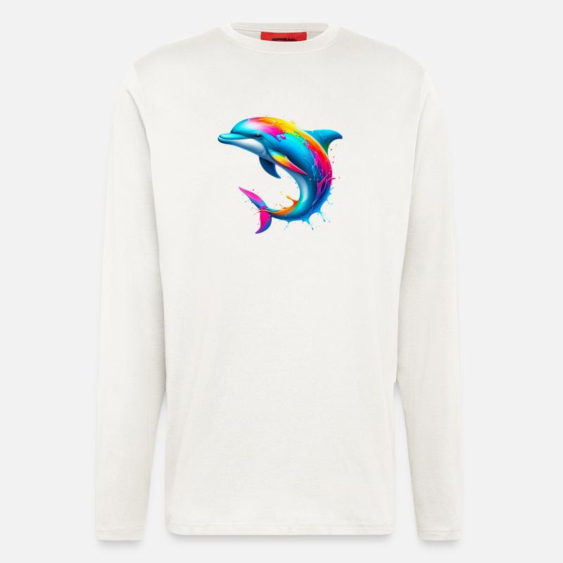 Dolphin - Longsleeve - made by SPREAD  - OFF WHITE