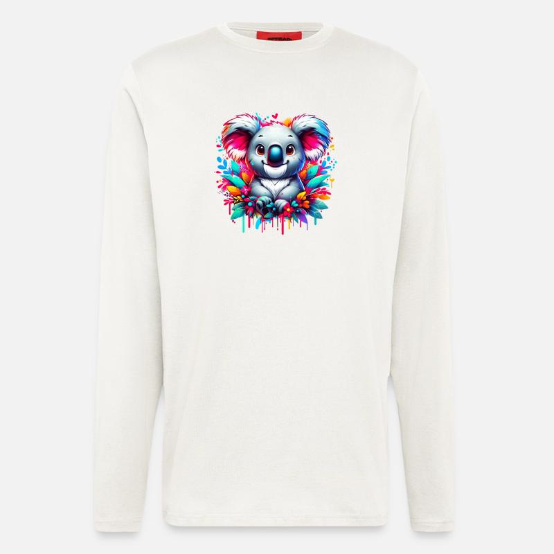 Koala - Manches longues bio décontracté fabriqué en UE - OFF WHITE