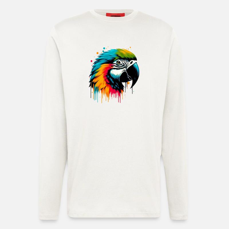 Papagei - Langarmshirt - made by SPREAD  - OFF WHITE