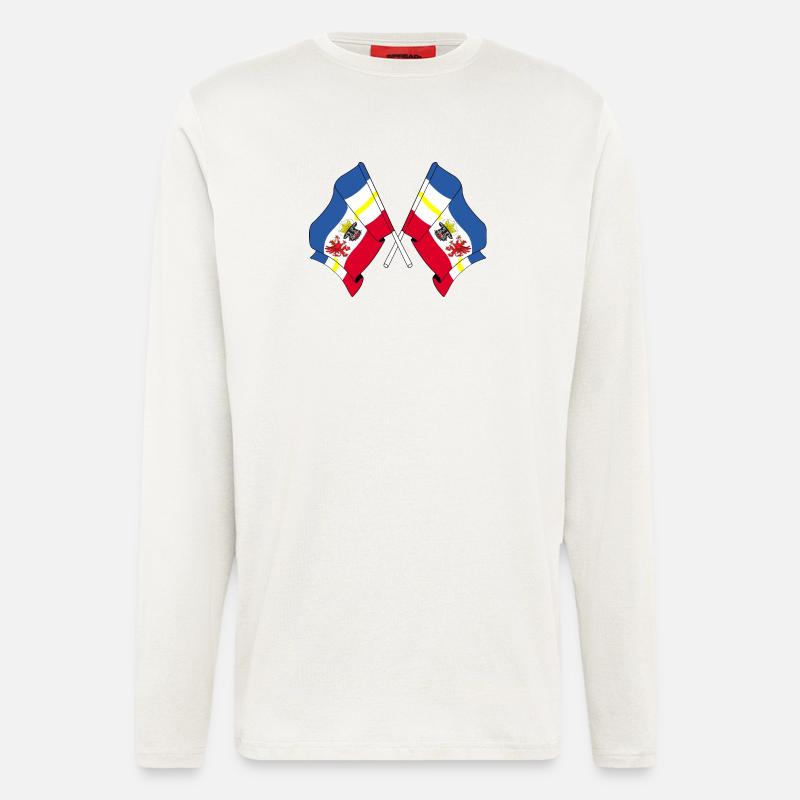 Two flags Mecklenburg Vorpommern - Longsleeve - made by SPREAD - OFF WHITE