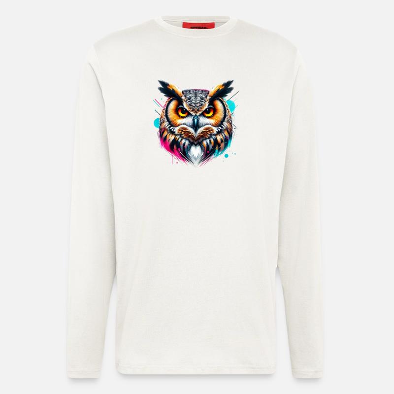 Eule - Langarmshirt - made by SPREAD  - OFF WHITE