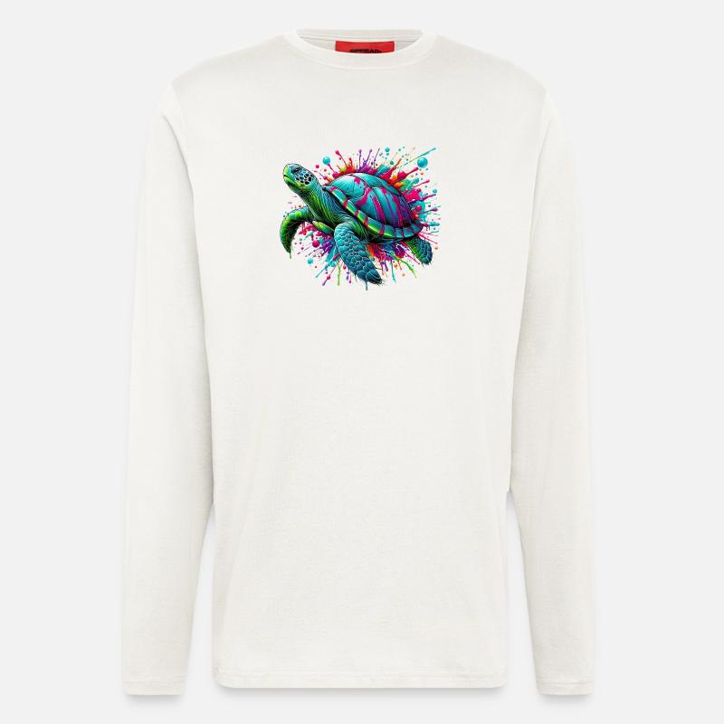 Schildkröte - Langarmshirt - made by SPREAD - OFF WHITE