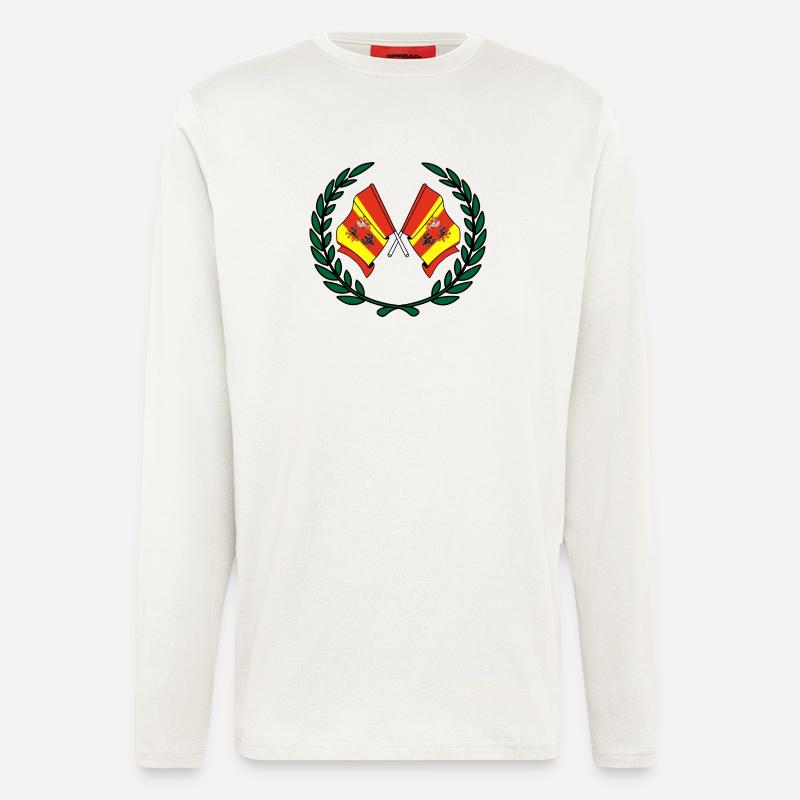 Flaggen Lorbeerkranz - Langarmshirt - made by SPREAD  - OFF WHITE