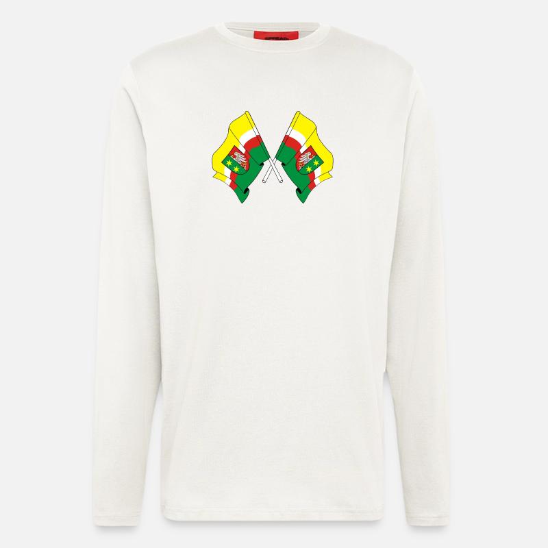 Two flags Lubusz - Longsleeve - made by SPREAD  - OFF WHITE