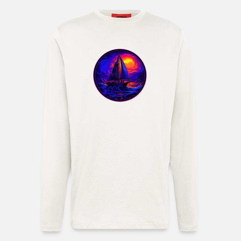 Neonsegler am Abendrot - Langarmshirt - made by SPREAD  - OFF WHITE