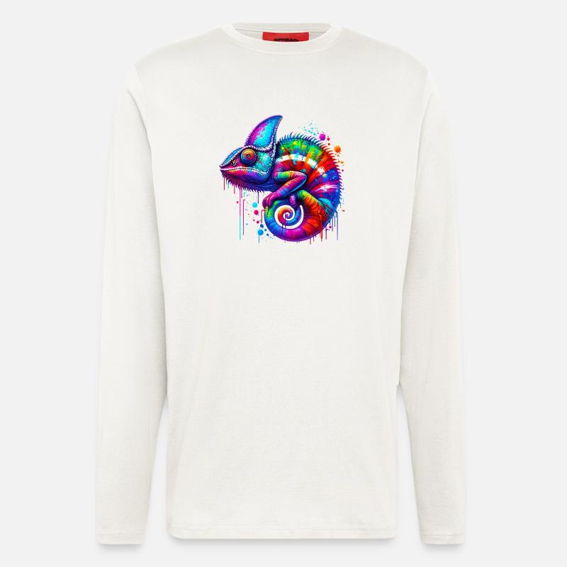 Chamäleon - Langarmshirt - made by SPREAD  - OFF WHITE