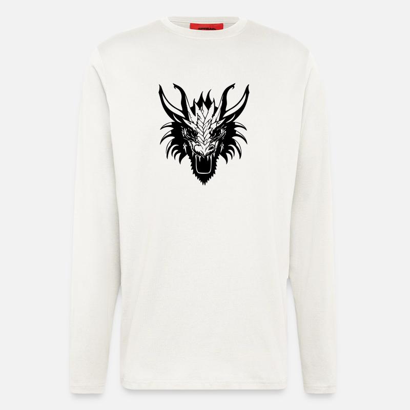 Drachenkopf - Langarmshirt - made by SPREAD  - OFF WHITE
