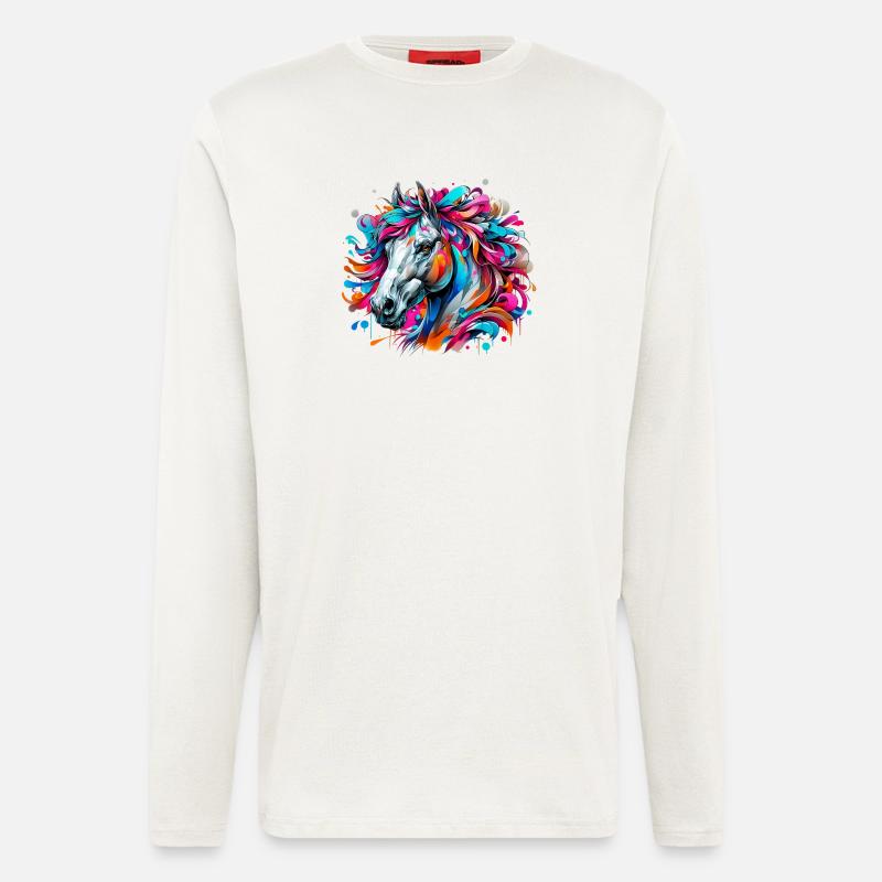 Pferd - Langarmshirt - made by SPREAD  - OFF WHITE