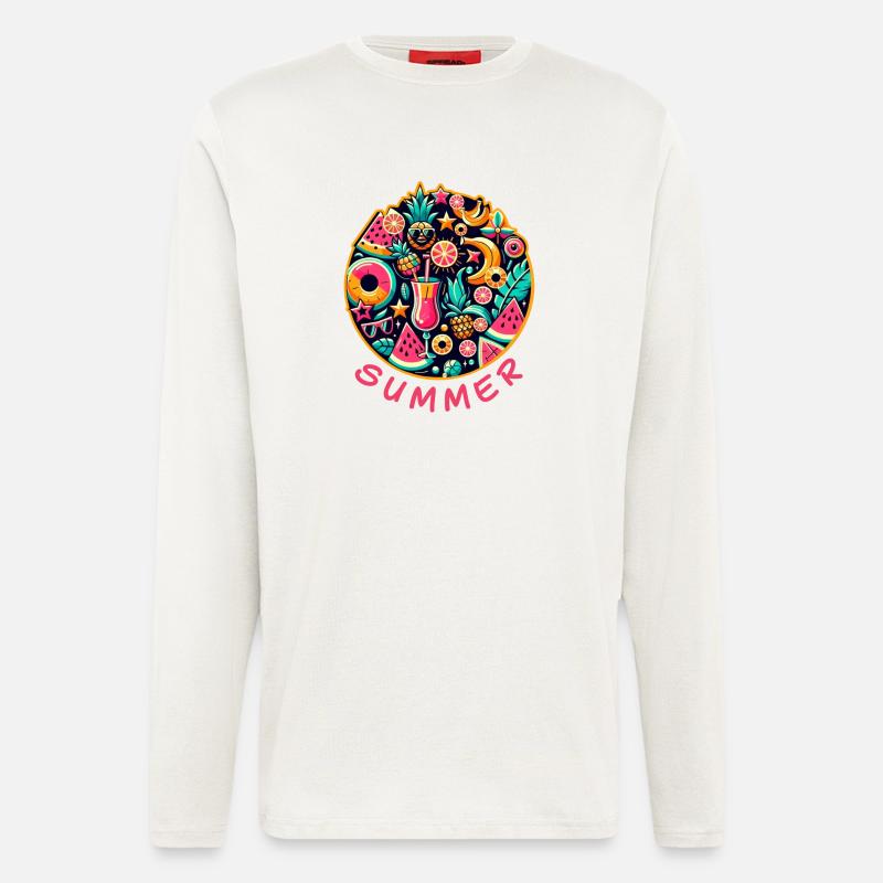 Sommerliche Farben - Langarmshirt - made by SPREAD  - OFF WHITE