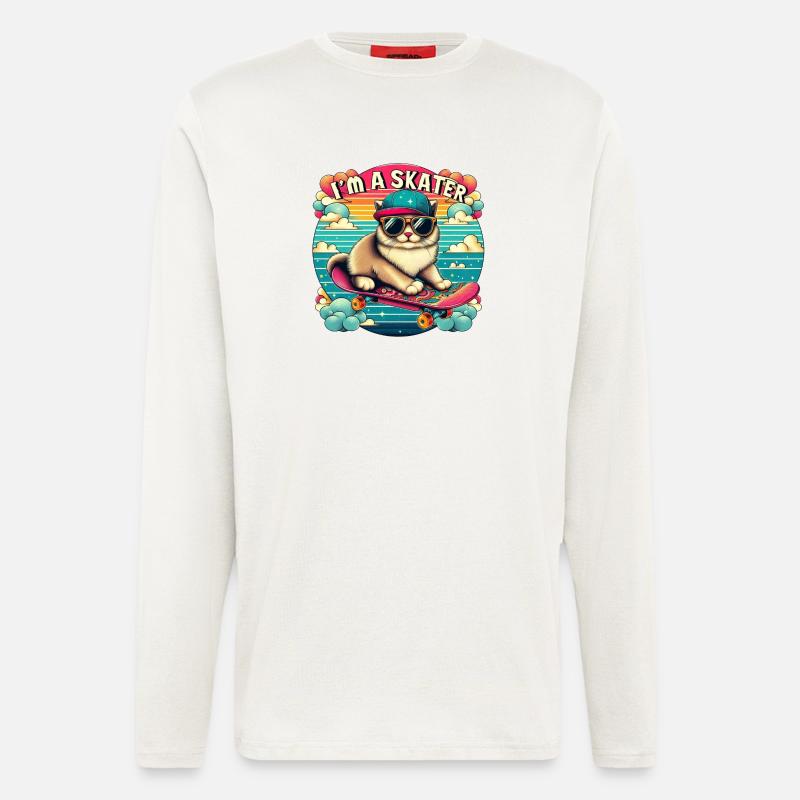 Ich bin ein Skater - Langarmshirt - made by SPREAD  - OFF WHITE