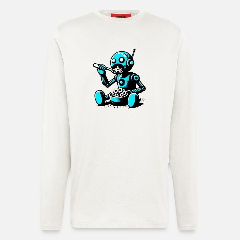 Marsianischer außerirdischer außerirdischer Roboter - Langarmshirt - made by SPREAD - OFF WHITE