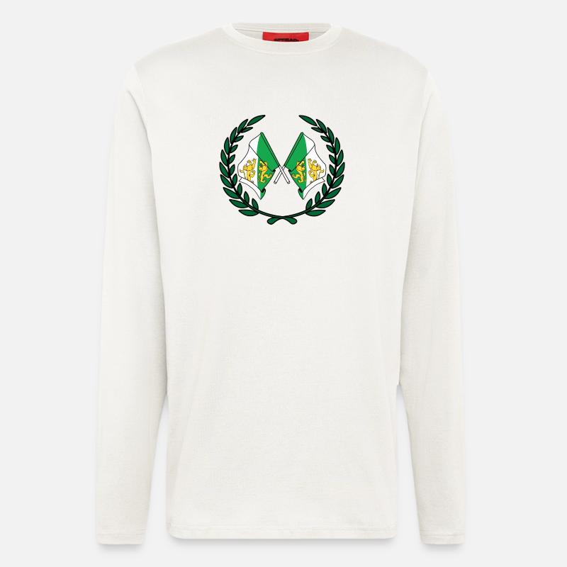 Fahnen Grafschaft Thurgau Schweiz Lorbeerkranz - Langarmshirt - made by SPREAD  - OFF WHITE