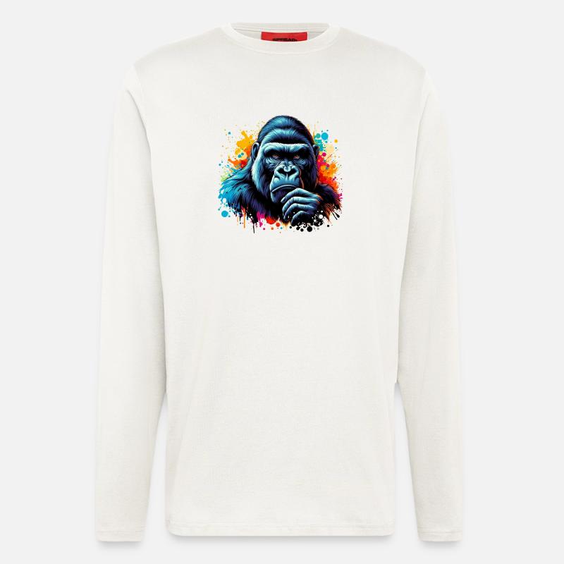 Gorilla - Langarmshirt - made by SPREAD  - OFF WHITE