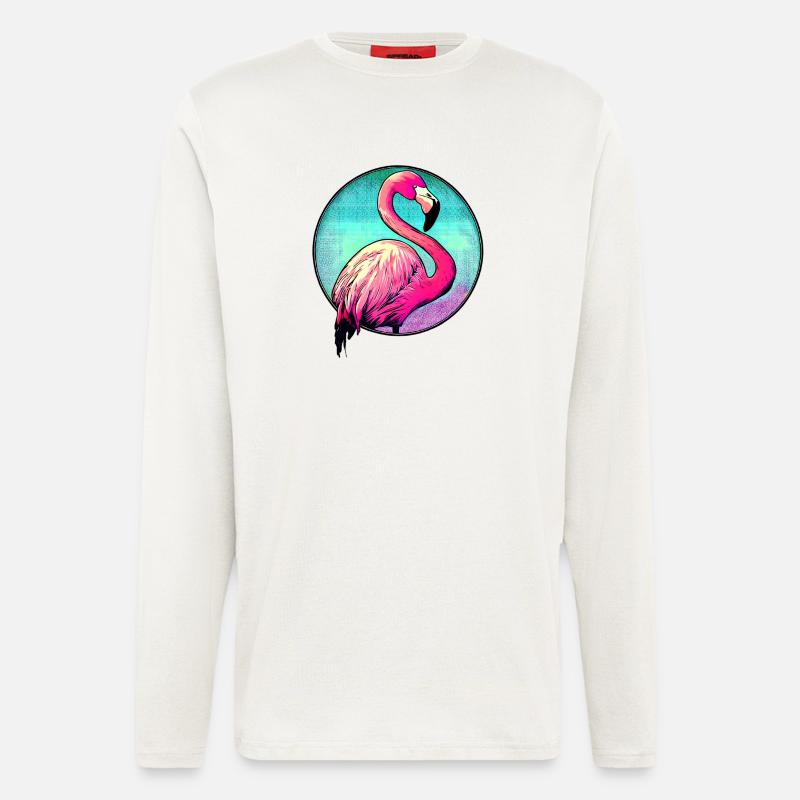 Flamingo - Langarmshirt - made by SPREAD  - OFF WHITE